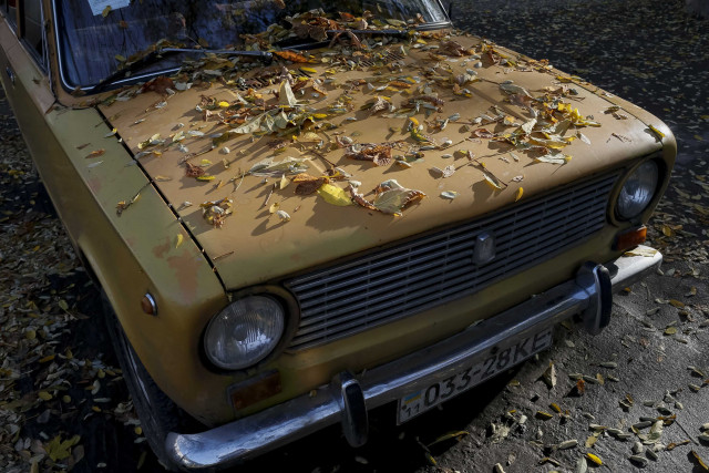 fallen leaves cover an old car photo reuters fallen leaves cover an old car photo reuters