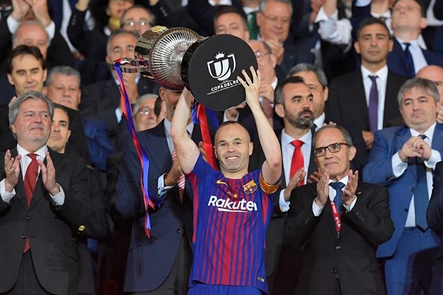 iniesta hints at departure as barcelona win record 30th copa del rey