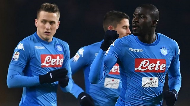 napoli 039 s koulibaly celebrating his goal photo afp