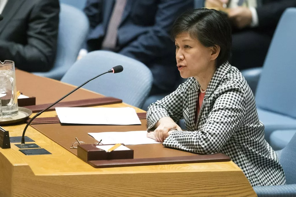 united nations under secretary general and high representative for disarmament affairs izumi nakamitsu speaks during a security council meeting on the situation between britain and russia photo courtesy manila bulletin united nations under secretary general and high representative for disarmament affairs izumi nakamitsu speaks during a security council meeting on the situation between britain and russia photo courtesy manila bulletin