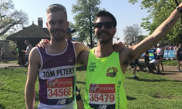 matt campbell right died after collapsing during the london marathon photo courtesy mcampbellchef twitter matt campbell right died after collapsing during the london marathon photo courtesy mcampbellchef twitter