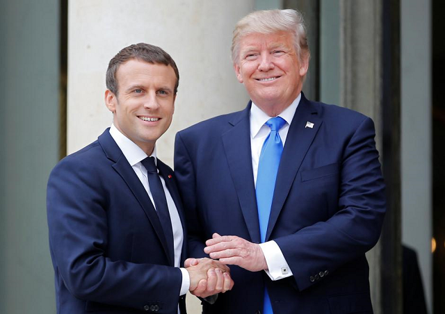 french president macron arrived in washington on monday for a state visit photo reuters