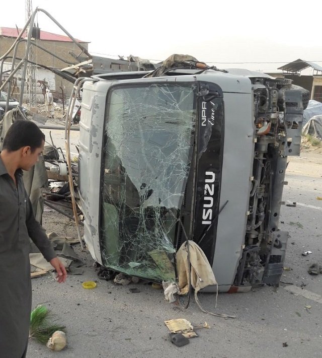 two suicide bombers killed in mian gundi fc post attack seven policemen injured in airport road attack photo express