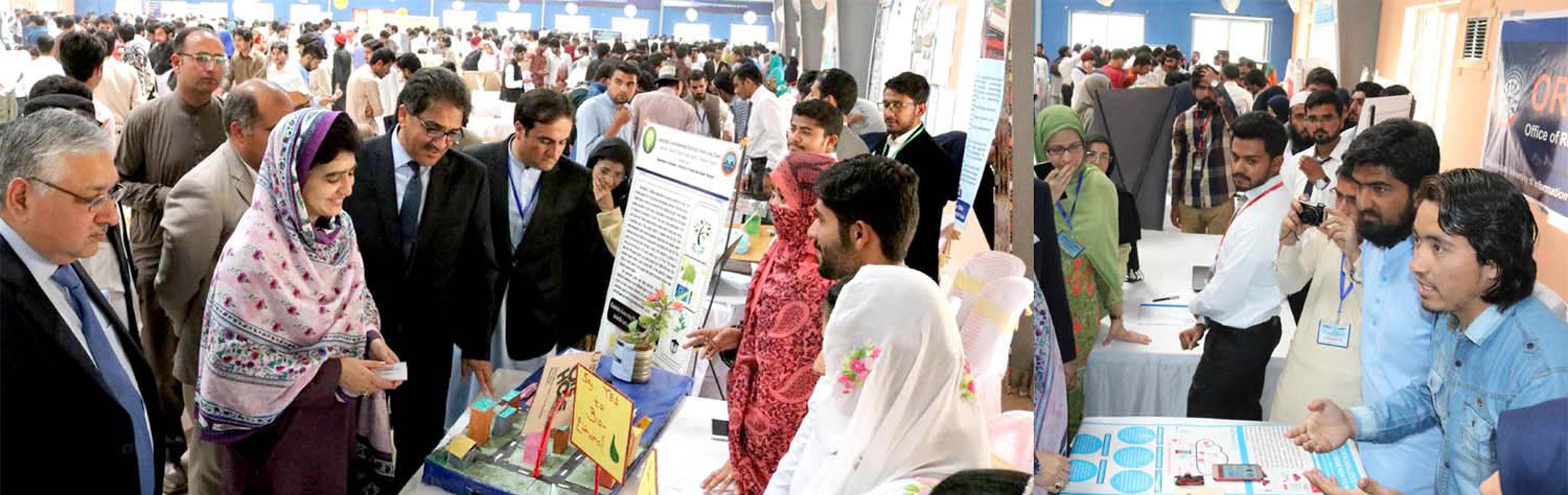 balochistan assembly speaker rahila hameed khan durrani visits a stall during the summit photo express