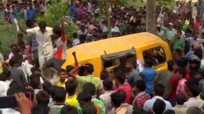 thirteen children killed when school bus and train collide in northern india thirteen children killed when school bus and train collide in northern india