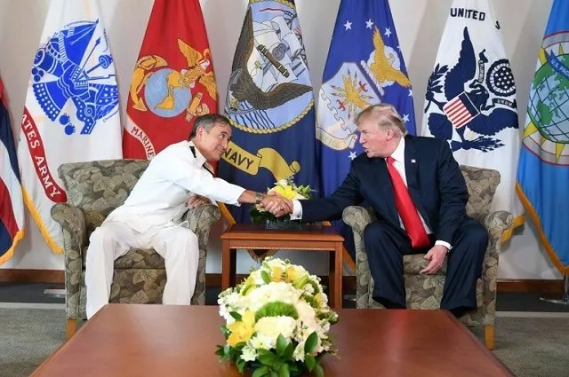 us president donald trump has picked admiral harry harris harris the commander of the us pacific command who is known for his hawkish positions on china photo afp us president donald trump has picked admiral harry harris harris the commander of the us pacific command who is known for his hawkish positions on china photo afp