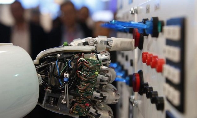 the hand of humanoid robot aila artificial intelligence lightweight android operates a switchboard during a demonstration by the german research centre for artificial intelligence at the cebit computer fair in hanover march 5 2013 the biggest fair of its kind open its doors to the public on march 5 and will run till march 9 2013 photo reuters