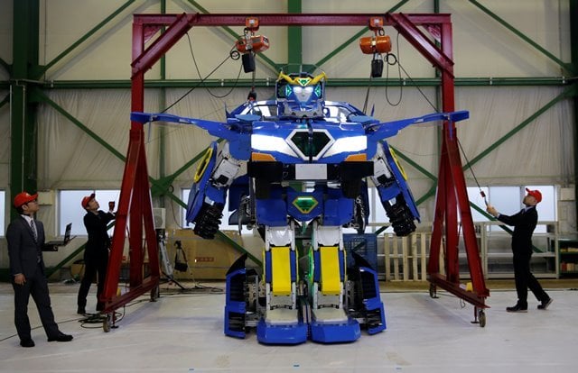 this japanese robot transforms into a sports car