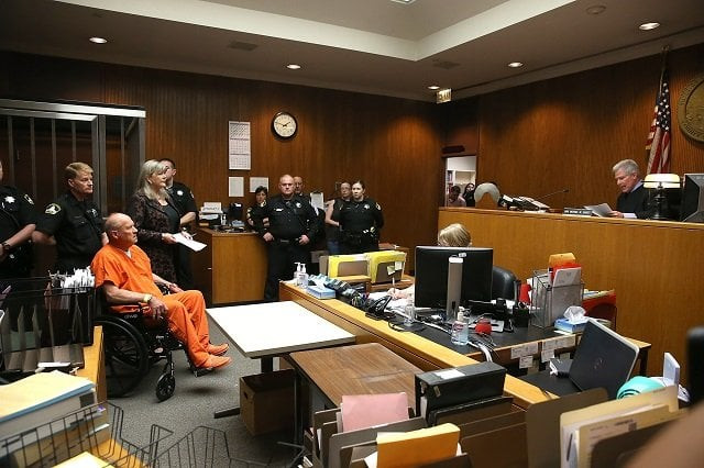 joseph james deangelo l the suspected quot golden state killer quot appears in court for his arraignment before judge michael sweet r on april 27 2018 in sacramento california deangelo a 72 year old former police officer is believed to be the east area rapist who killed at least 12 people raped over 45 women and burglarized hundreds of homes throughout california in the 1970s and 1980s photo afp joseph james deangelo l the suspected quot golden state killer quot appears in court for his arraignment before judge michael sweet r on april 27 2018 in sacramento california deangelo a 72 year old former police officer is believed to be the east area rapist who killed at least 12 people raped over 45 women and burglarized hundreds of homes throughout california in the 1970s and 1980s photo afp