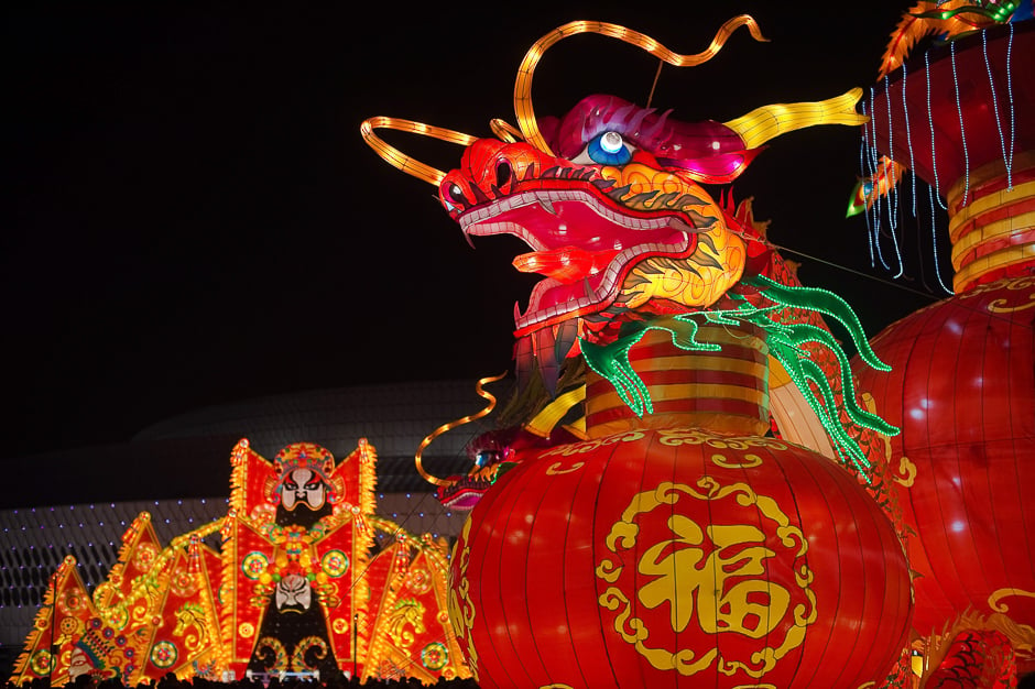 Traditional lanterns are seen at a lantern fair in Beijing. PHOTO: AFP