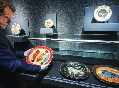 plates pastels and palette of blue plates pastels and palette of blue