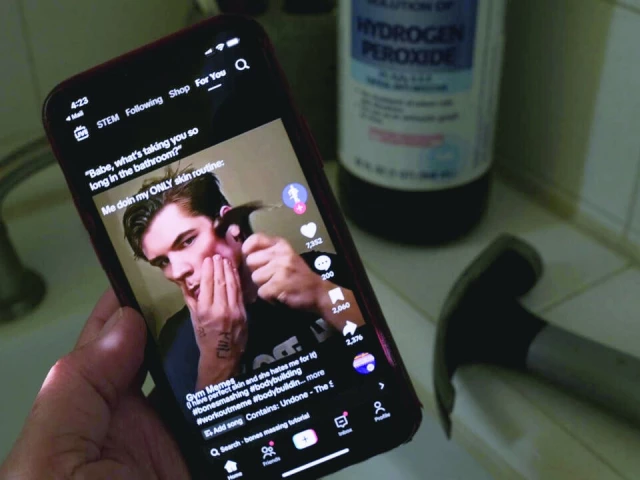influencers offer dangerous ways of achieving the perfect male jawline photo afp