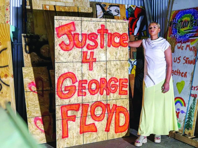 zellner smith has collected over 600 discarded boards covered with floyd related graffiti photo afp zellner smith has collected over 600 discarded boards covered with floyd related graffiti photo afp