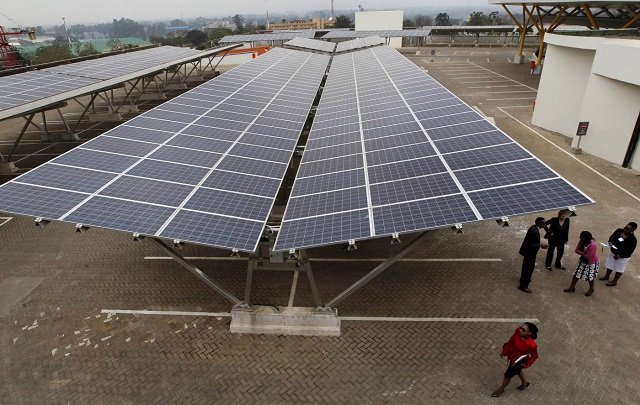 delegates are pictured during the launch event of a solar carport at the garden city shopping mall in kenya 039 s capital nairobi september 15 2015 photo reuters file