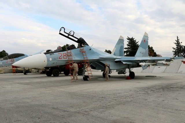 russian fighter jet crashes off syria both pilots killed agencies
