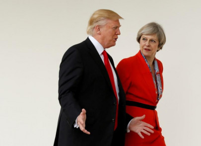 trump speaks with britain s may on iran north korea trump speaks with britain s may on iran north korea