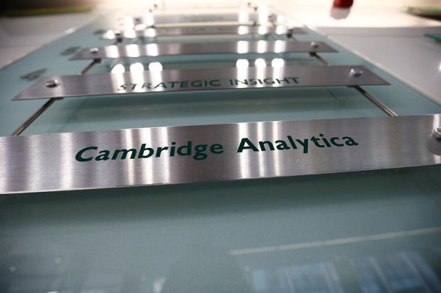 the nameplate of political consultancy cambridge analytica is seen in central london britain march 21 2018 photo reuters