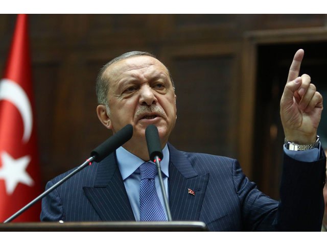 president of turkey and the leader of the justice and development party ak party recep tayyip erdogan makes a speech during the ak party 039 s parliamentary group meeting at the grand national assembly of turkey tbmm in ankara on may 8 2018 photo afp