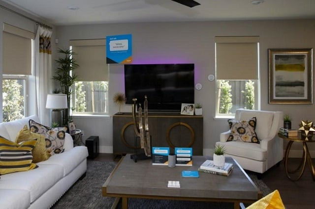 an amazon echo lowers the blinds and turns on mood lighting and the tv in response to a voice command in the living room of an amazon experience center in vallejo california us may 8 2018 photo reuters an amazon echo lowers the blinds and turns on mood lighting and the tv in response to a voice command in the living room of an amazon experience center in vallejo california us may 8 2018 photo reuters