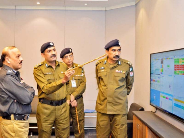 sindh ig ad khawaja receives a briefing on it projects of punjab police photo express sindh ig ad khawaja receives a briefing on it projects of punjab police photo express