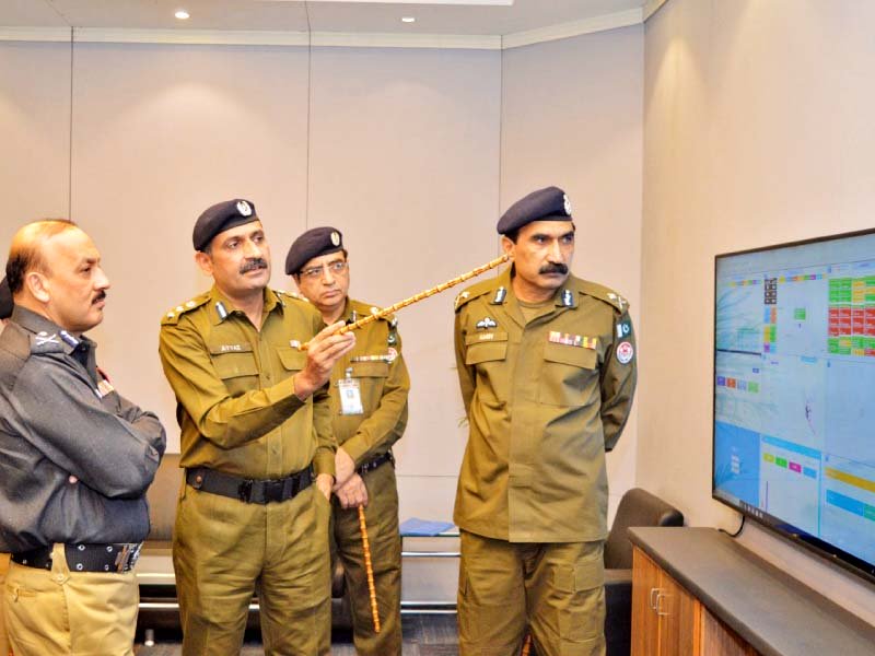 sindh ig ad khawaja receives a briefing on it projects of punjab police photo express