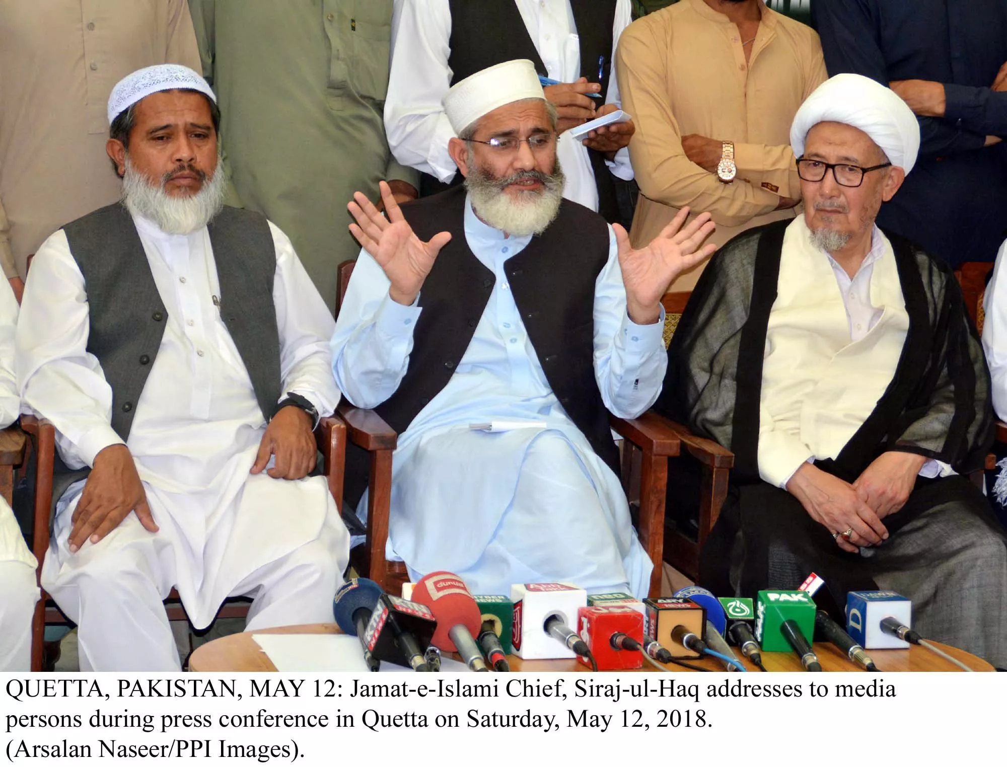 jamaat e islami chief sirajul haq addressing a press conference photo ppi jamaat e islami chief sirajul haq addressing a press conference photo ppi