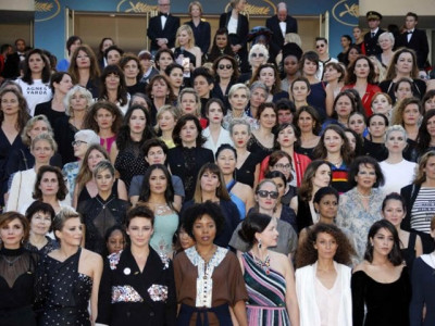 women protest at cannes film festival red carpet women protest at cannes film festival red carpet