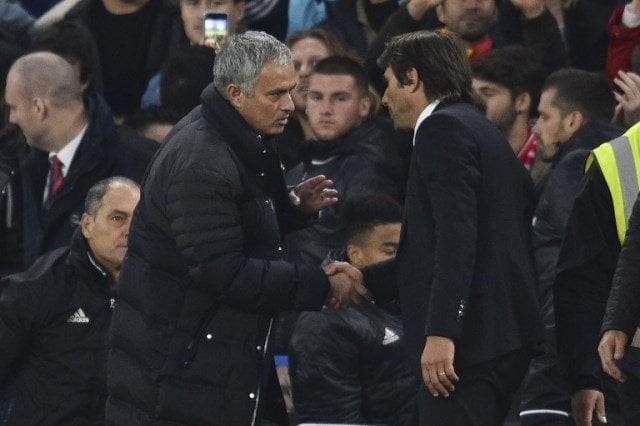 conte and mourinho have been at loggerheads ever since the italian replaces the portuguese at chelsea photo afp conte and mourinho have been at loggerheads ever since the italian replaces the portuguese at chelsea photo afp