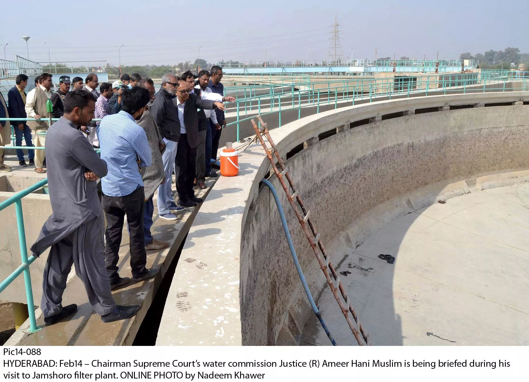 justice retd muslim visiting water projects in hyderabad photo online file justice retd muslim visiting water projects in hyderabad photo online file