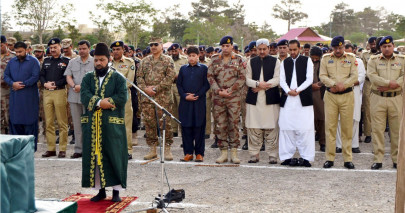 last rites of martyred soldiers performed with military honour last rites of martyred soldiers performed with military honour