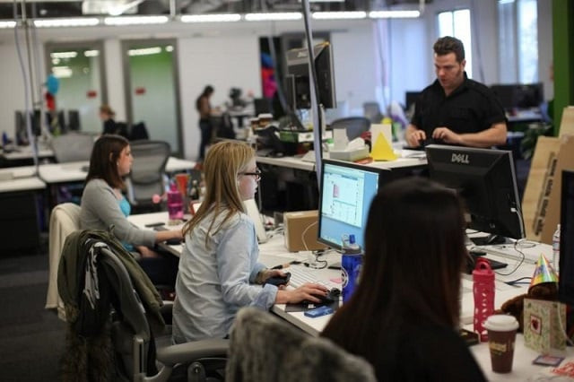 facebook employees work in the design studio at the company 039 s headquarters in menlo park california march 2 2012 photo reuters