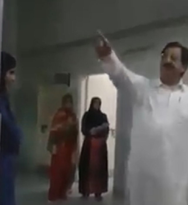 khurram nawaz gandapur is heard threatening students of minhaj university in the facebook video screengrab