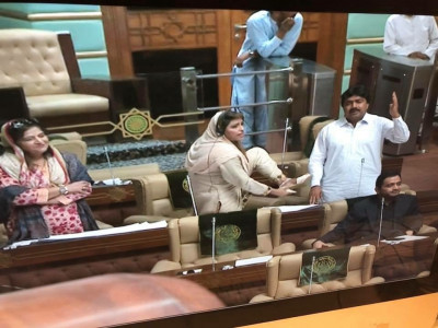 barbs fly shoe waved during sindh assembly session
