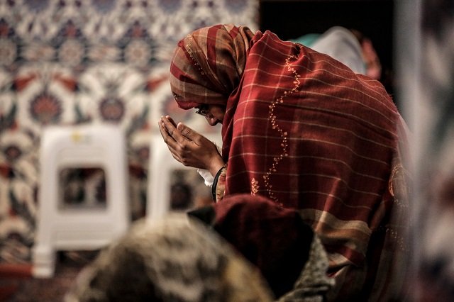 representational image of a women praying in a mosque photo afp