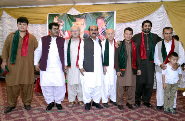 barrister iftikhar raza joins pti during a ceremony photo express barrister iftikhar raza joins pti during a ceremony photo express