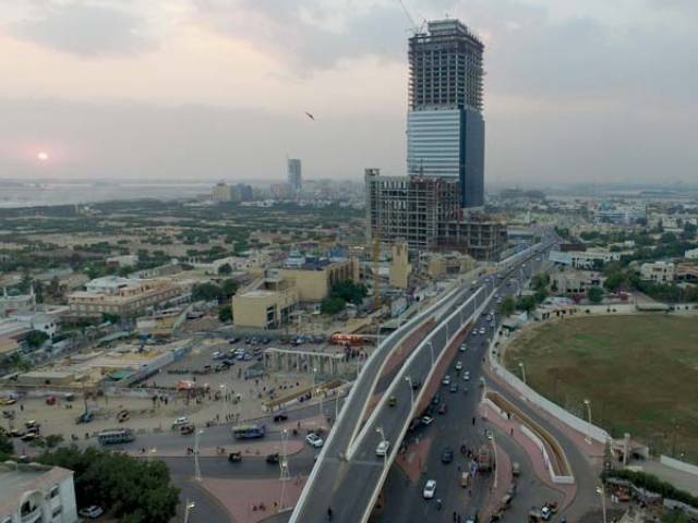 aerial view of bahria tower in karachi photo afp