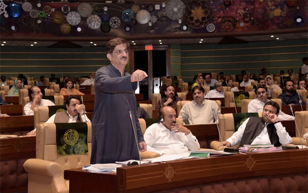 mentioning the house rules the cm said five days were fixed for post budget debate in the session but the sindh government allowed opposition members to continue the debate for eight days photo nni