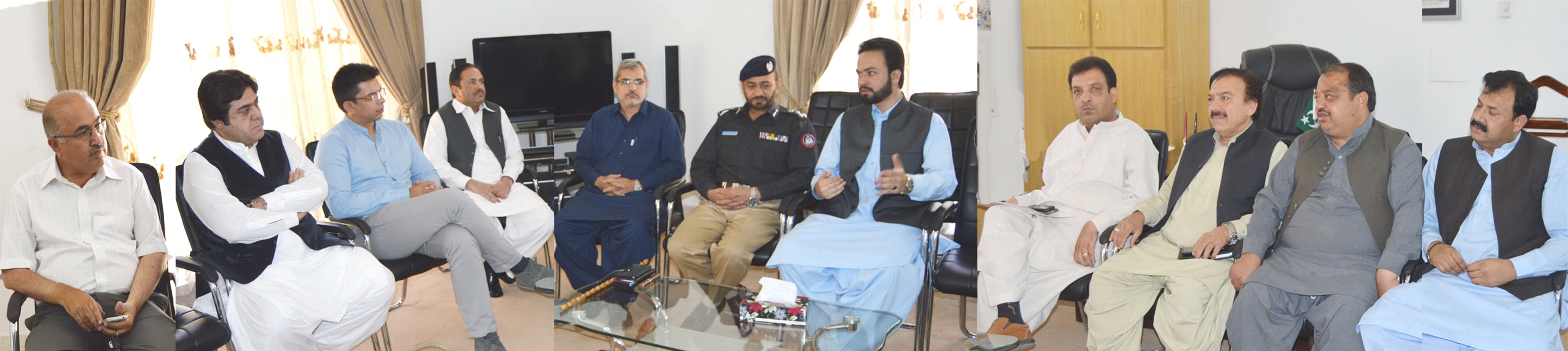 special assistant to balochistan chief minister on information bilal khan kakar quetta dig abdul razzaq cheema and others during the meeting photo express