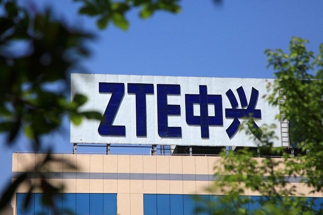 the logo of china 039 s zte is seen on a building in nanjing jiangsu province china april 19 2018 picture taken april 19 2018 photo reuters