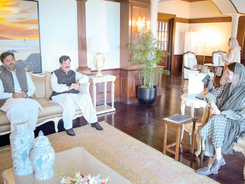 punjab chief minister maryam nawaz discusses development issues with mpa saeed akbar nawani photo nni