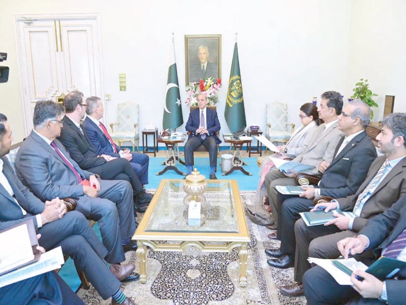 a delegation of afiniti information system calls on prime minister shehbaz sharif in the federal capital photo app