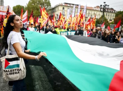 thousands join pro palestinian demos in italy thousands join pro palestinian demos in italy
