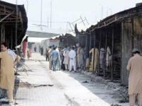 burnt out stalls at islamabad s h 9 sunday bazaar present a grim picture of fire safety arrangements photo raja zafar express