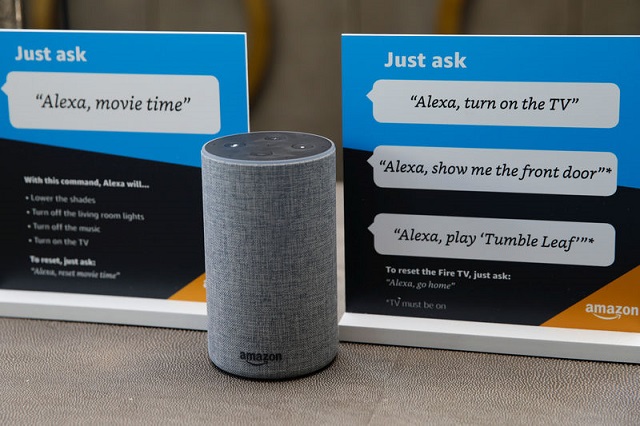 prompts on how to use amazon 039 s alexa personal assistant are seen in an amazon experience centre in vallejo california us may 8 2018 photo reuters