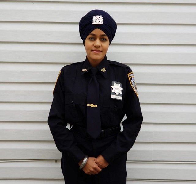 female sikh officer adorns turban with nypd uniform