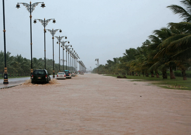 a flooded street in oman photo afp mohammed mahjoub