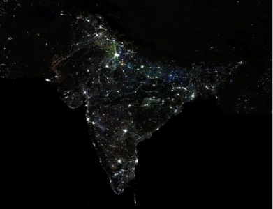 in first satellite images of night lights show economic inequality in india