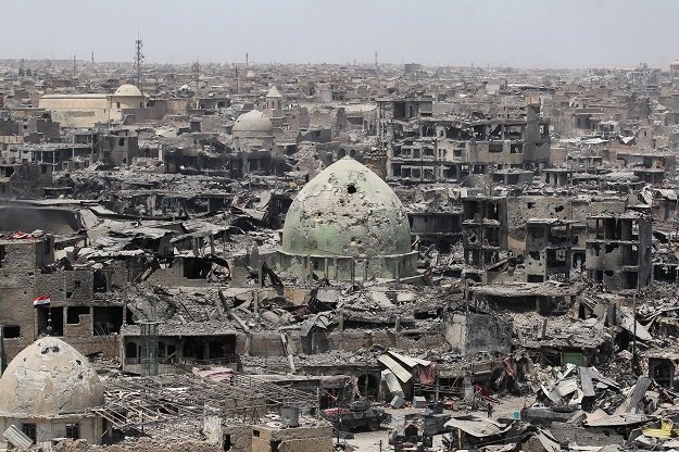 a general view of the destruction in mosul 039 s old city photo afp