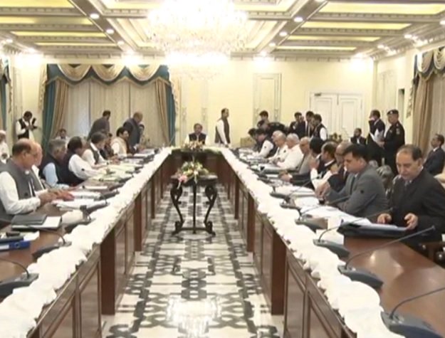 prime minister shahid khaqan abbasi chairing the 38th meeting of the cci at his official residence in the federal capital screengrab express