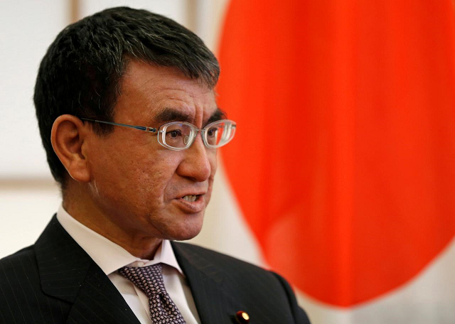 tokyo has sounded out pyongyang on a proposal for foreign minister taro kono to meet his north korean counterpart ri yong ho photo reuters